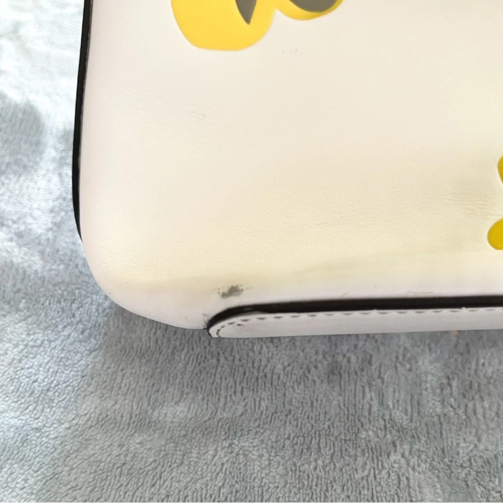 Kate Spade Cream Bag with Purple and Yellow Floral Design - Picture 3 of 6